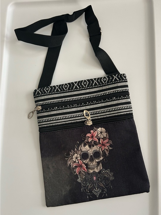 Handbags - Floral Sugar Skull Crossbody Bag Tribal Boho Gothic Purse NWT